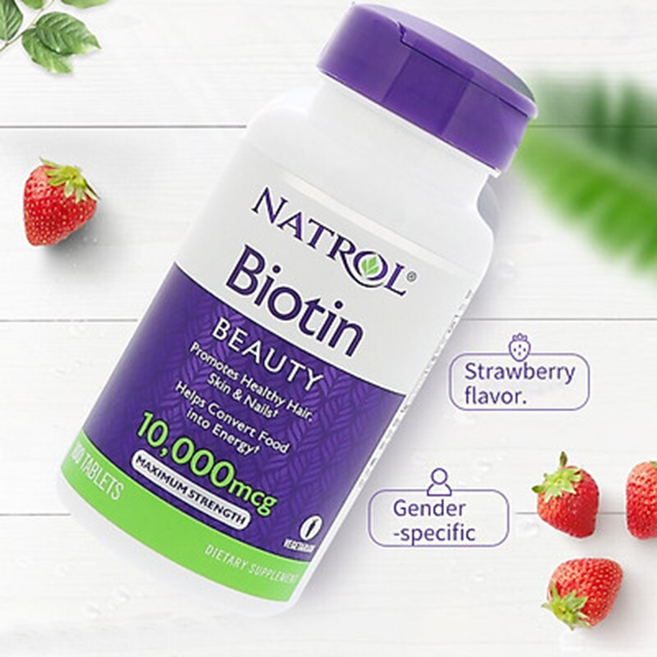 Viên uống Natrol Biotin 10.000 mcg